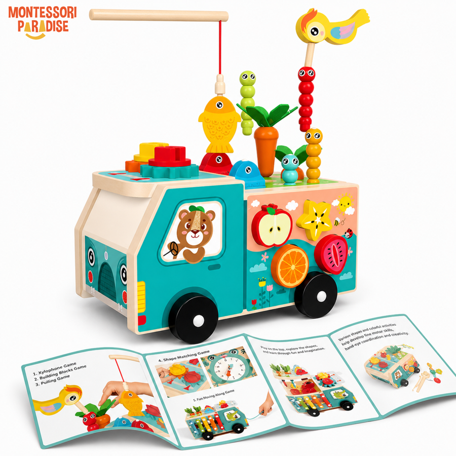 Montessori Wooden Farm Truck