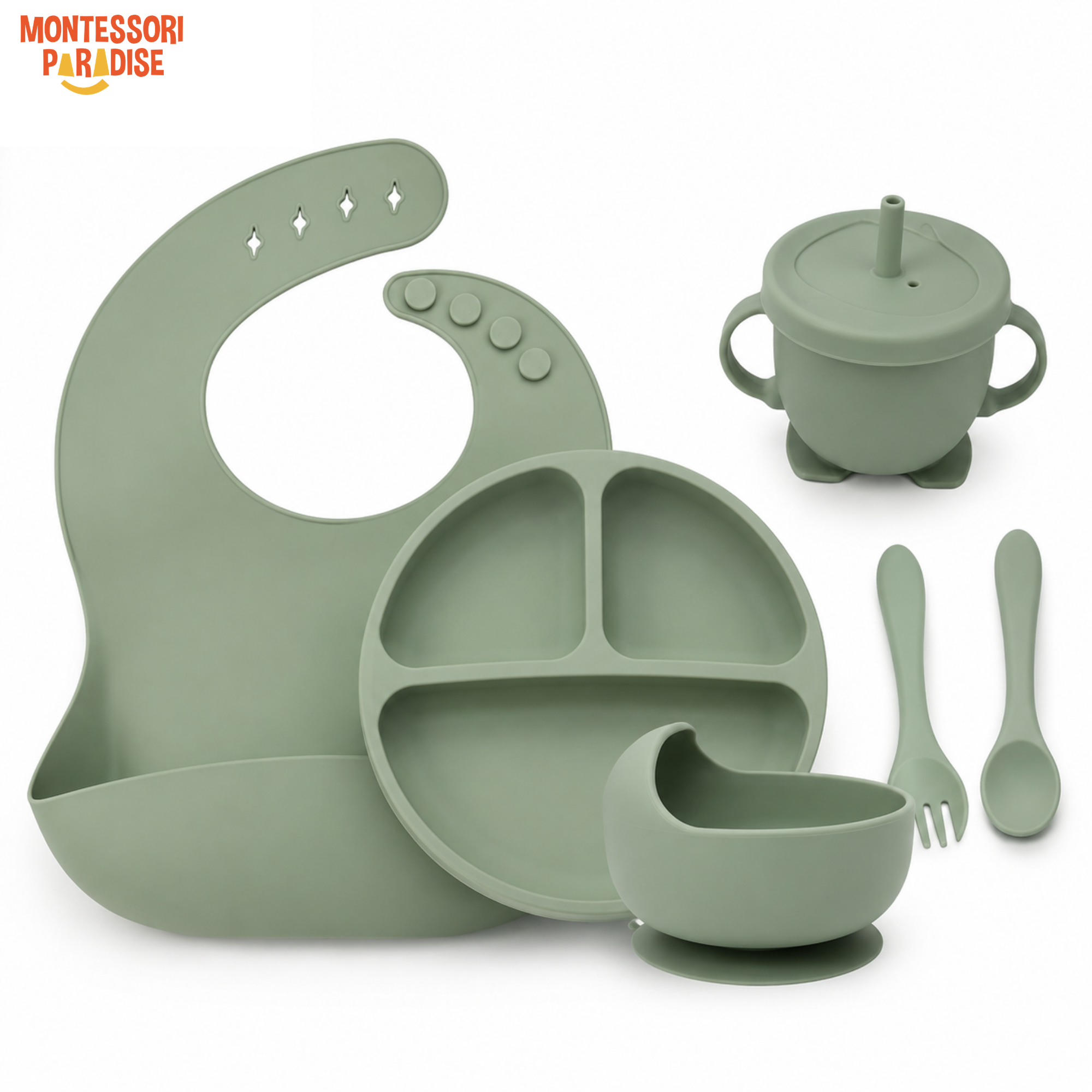 Silicone Baby Feeding Set 6-in-1