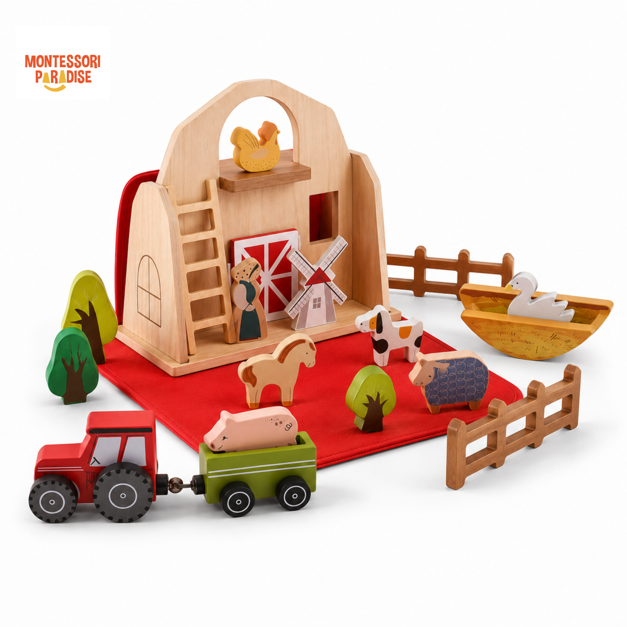 Montessori Wooden Farm