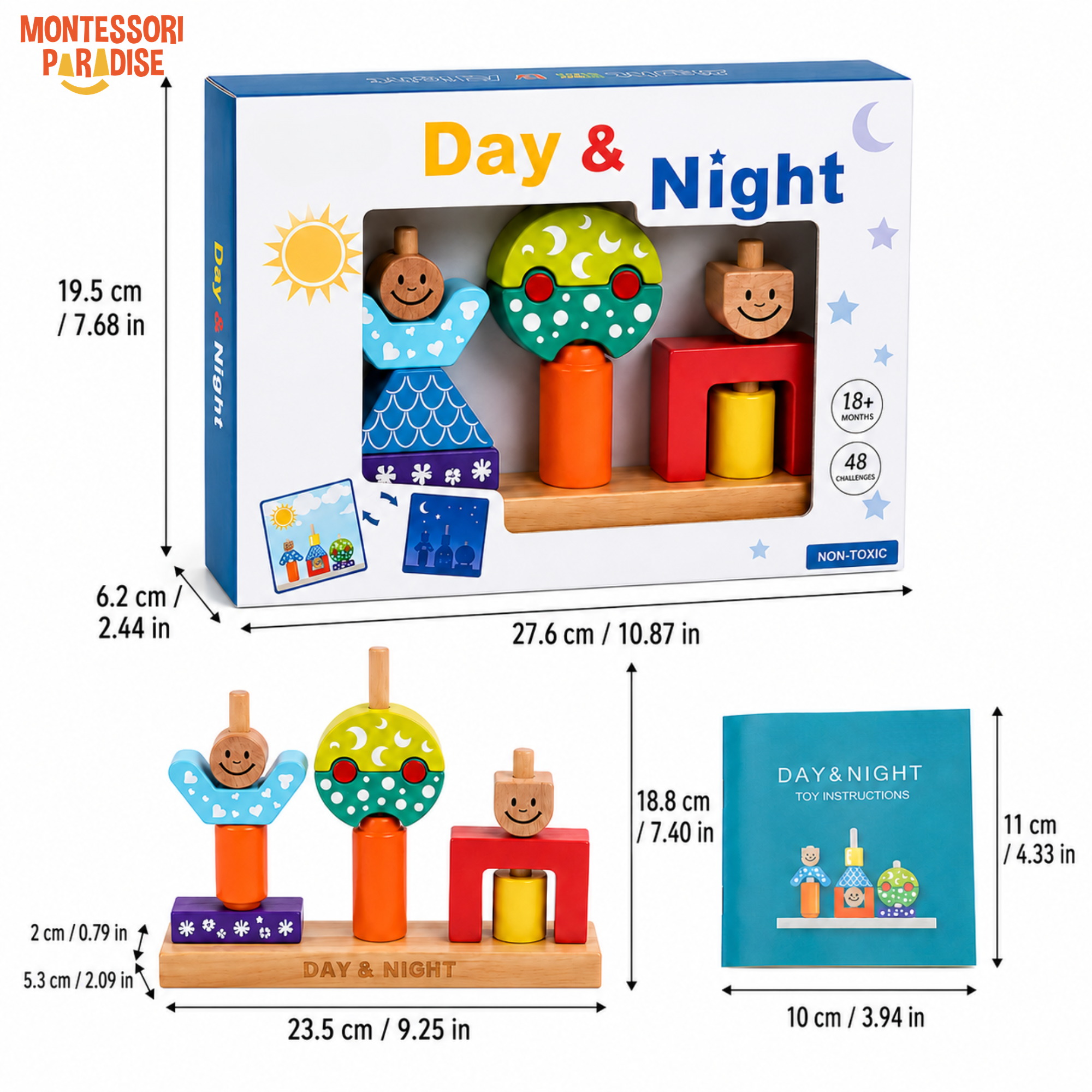 Montessori Wooden Block Set