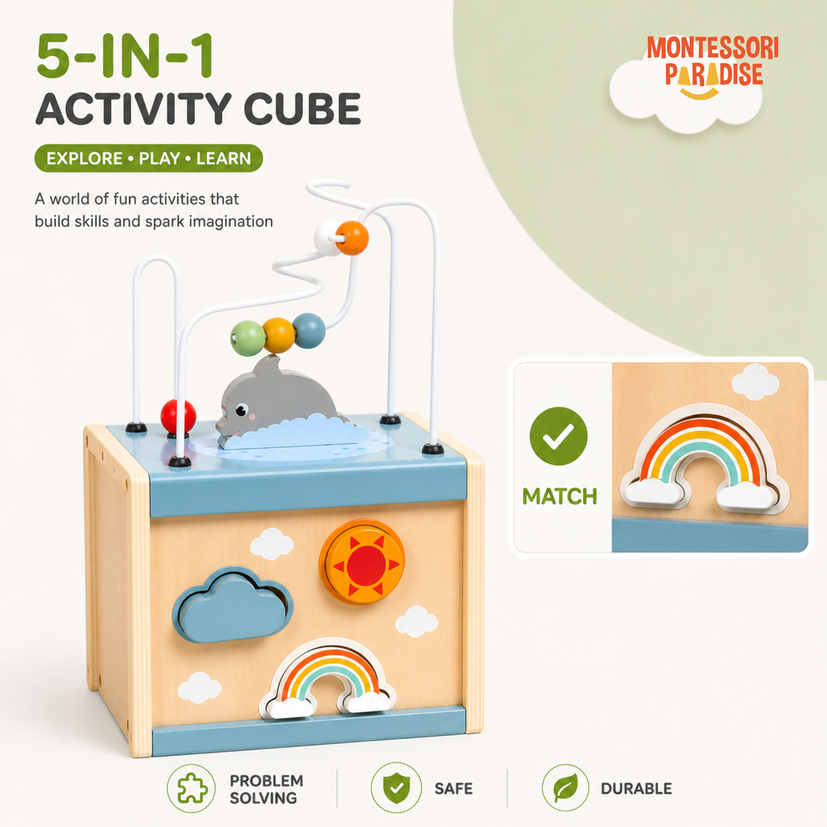 Montessori 5 in 1  Activity Cube