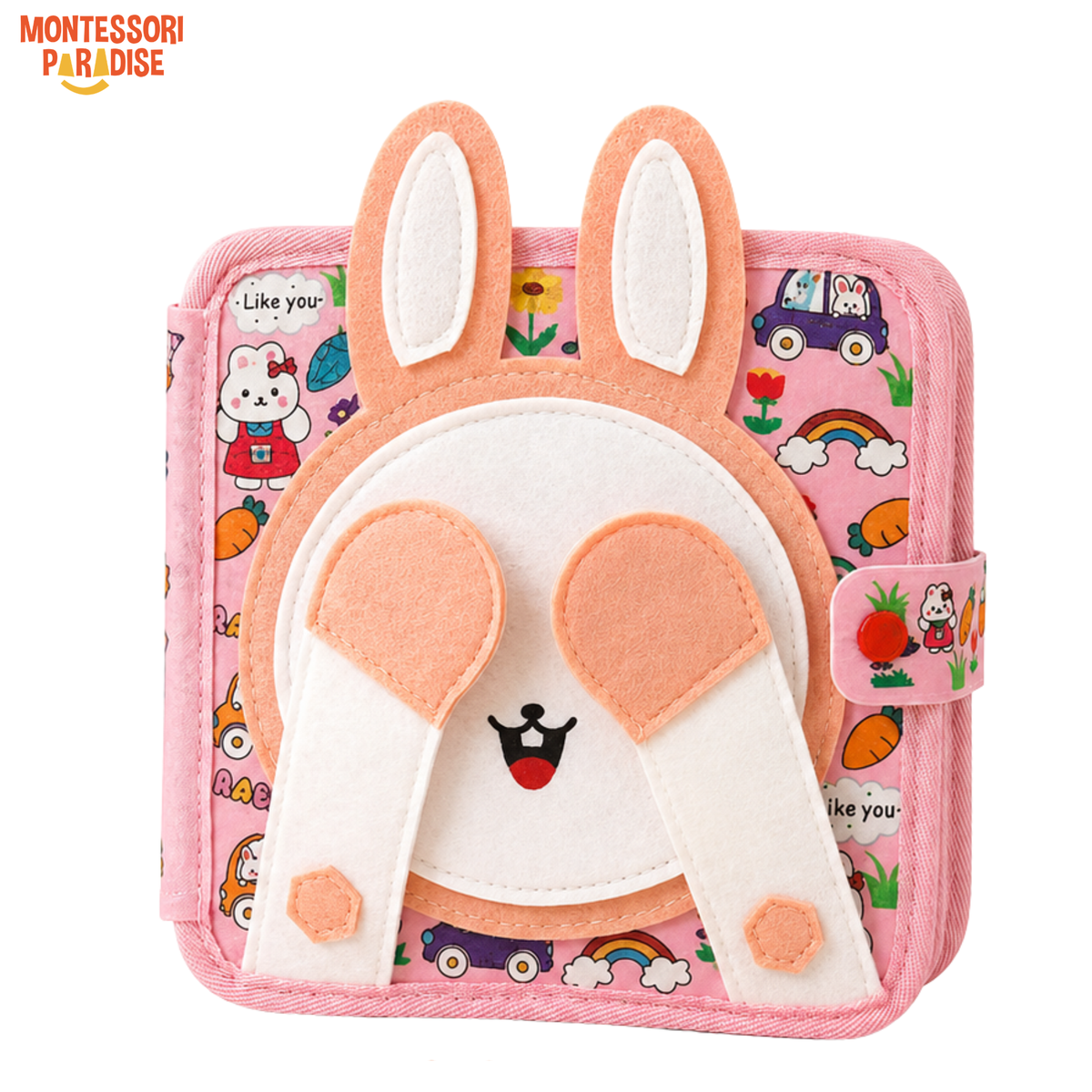 Montessori Pink Rabbit Busy Book