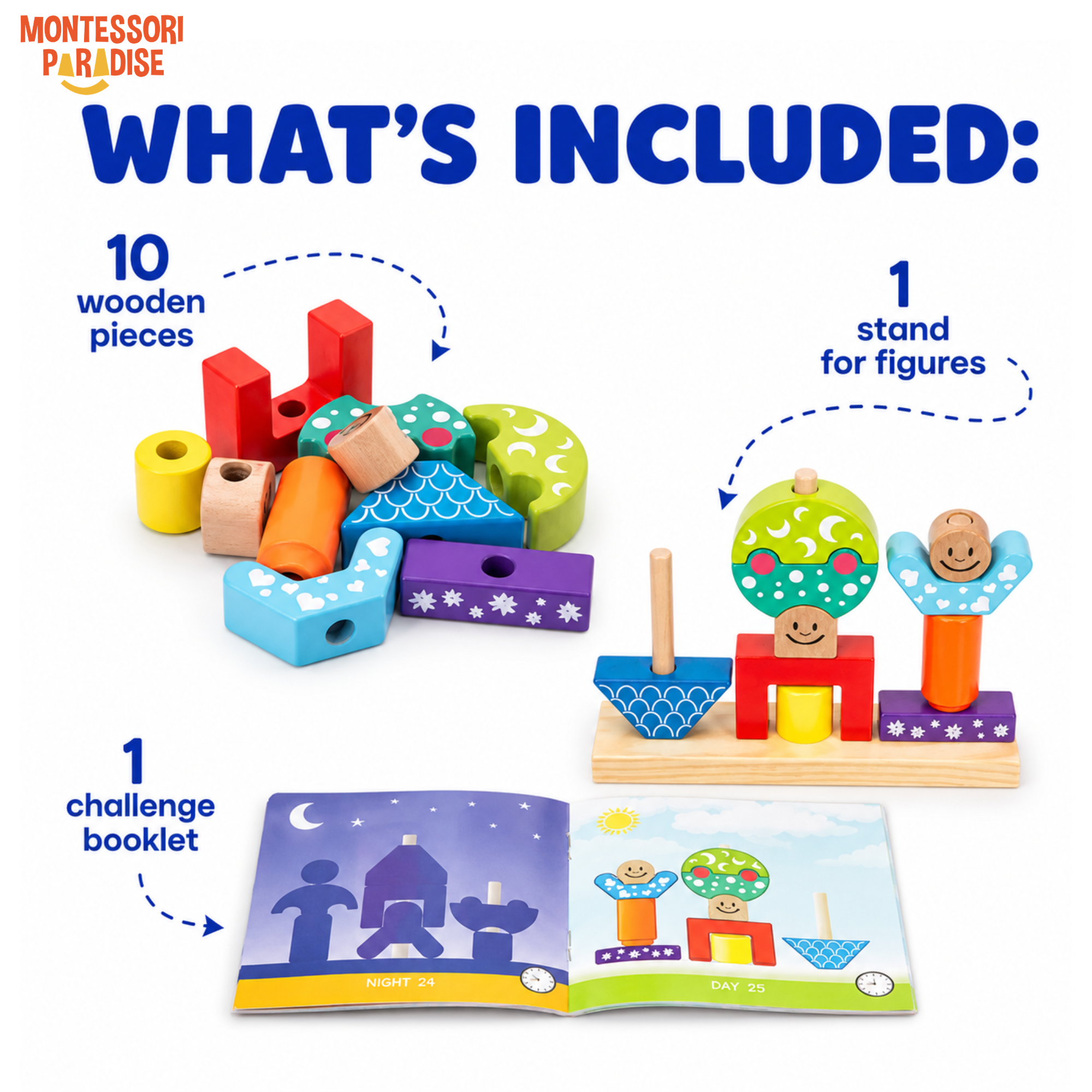 Montessori Wooden Block Set