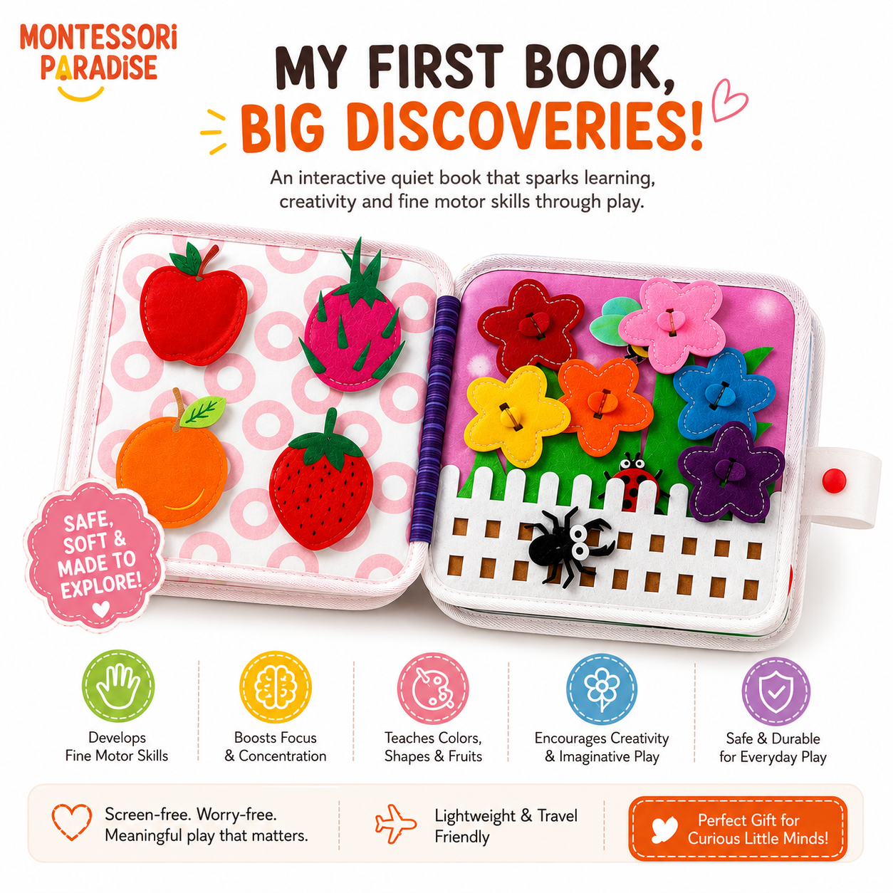 Montessori Bear Busy Book