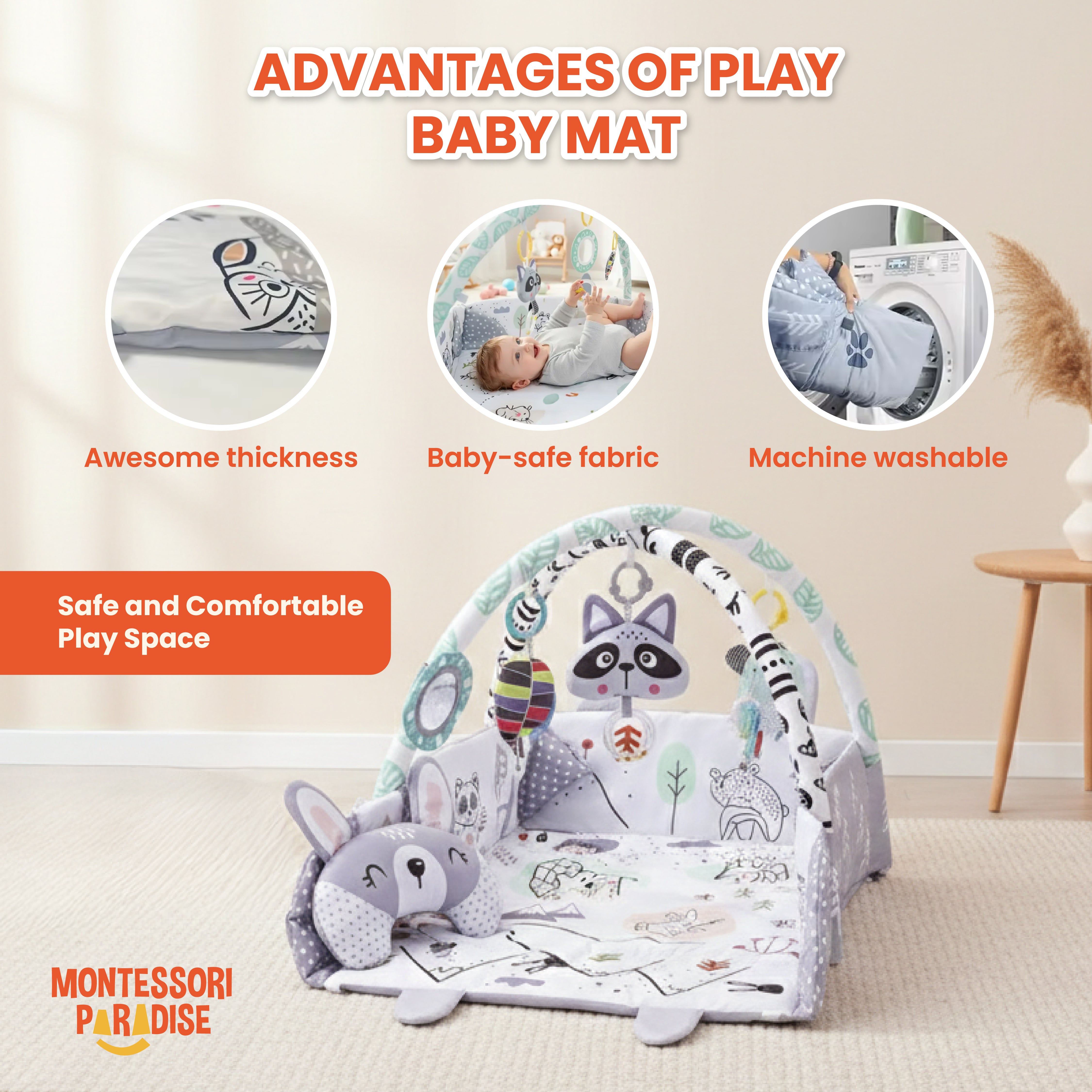 Montessori Play Gym for Babies