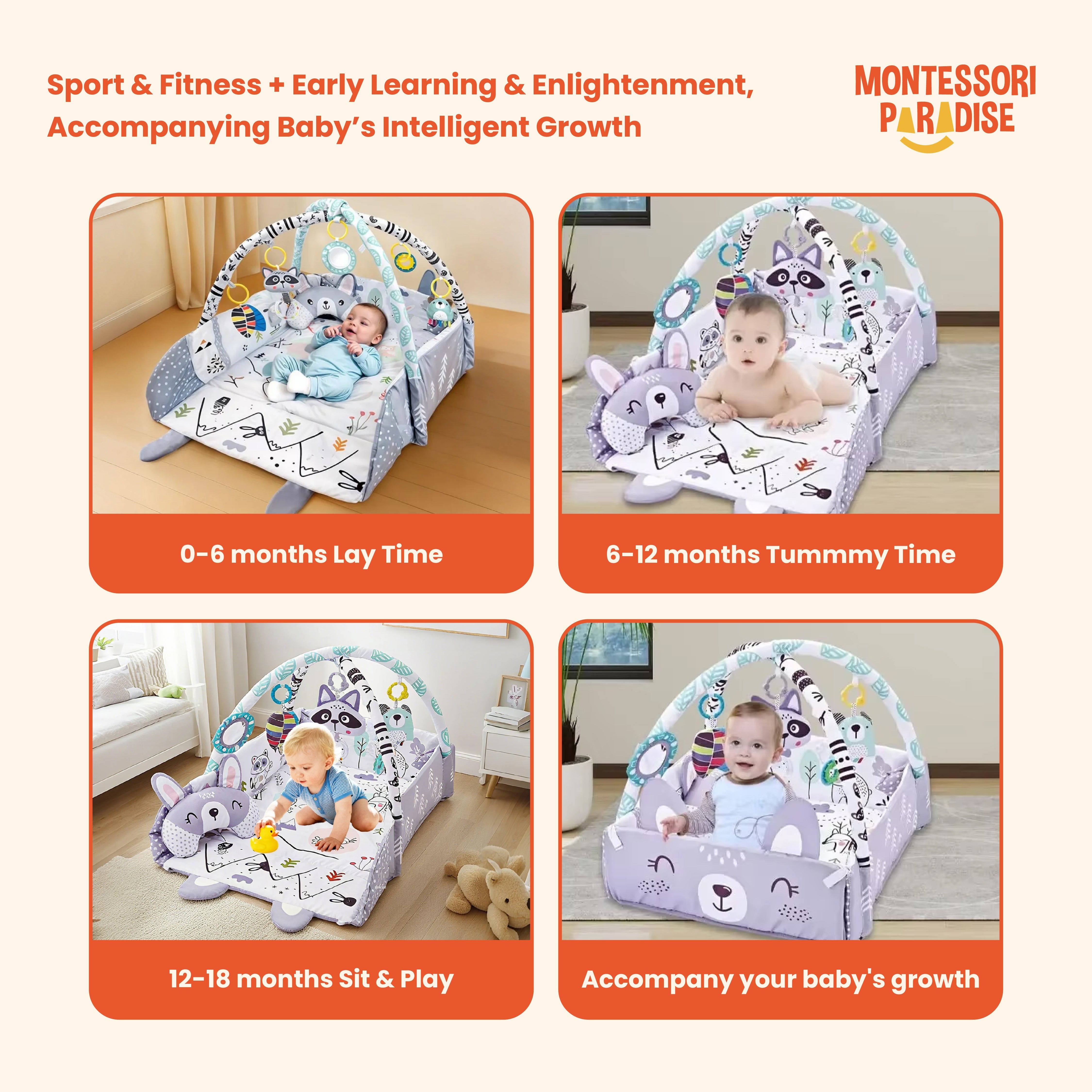 Montessori Play Gym for Babies